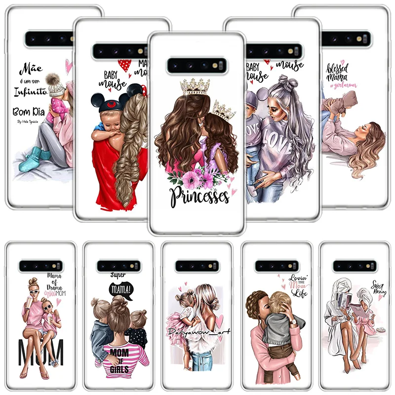 Модный чехол для телефона с надписью Super Mom Baby девочек Samsung Galaxy A51 A71 A70 A50 A40 A30 A20E A10 A01