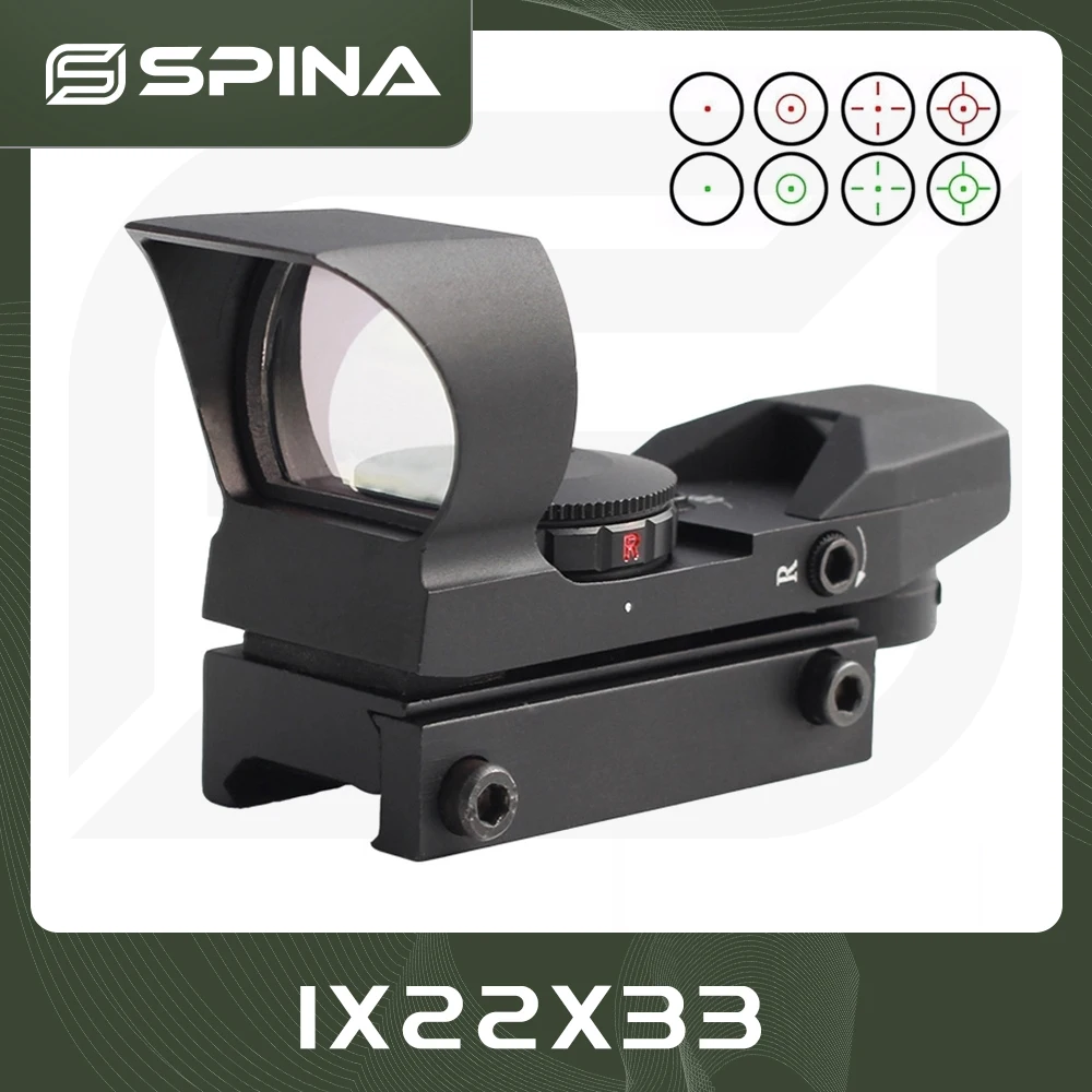 Тактический Оптический прицел с несколькими сетками 1x22x33 Красная Зеленая точка 20