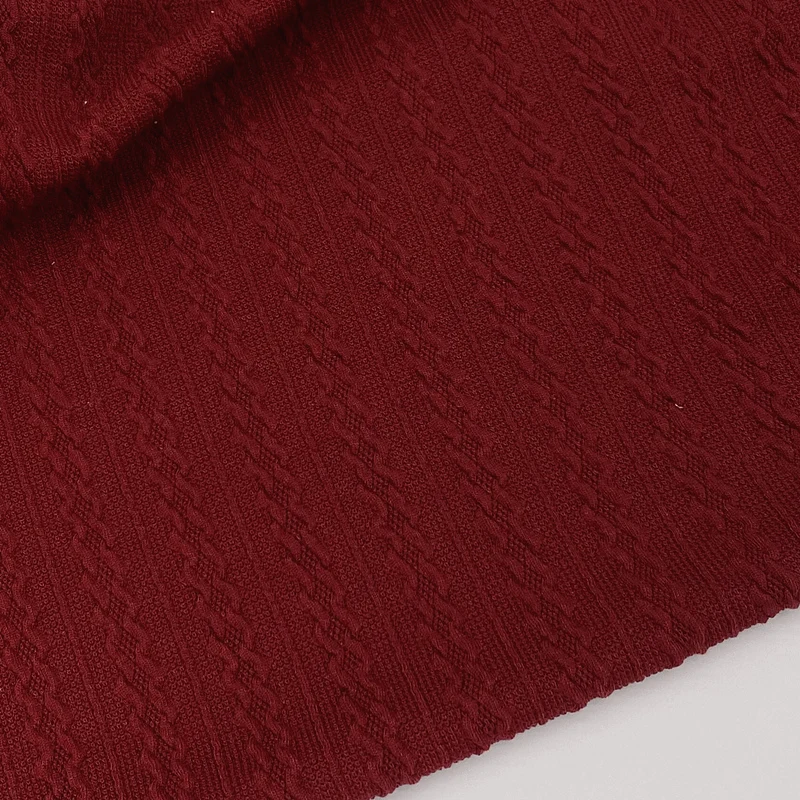 Трикотажный свитер ткань с узором твердый низ высококачественные манжеты