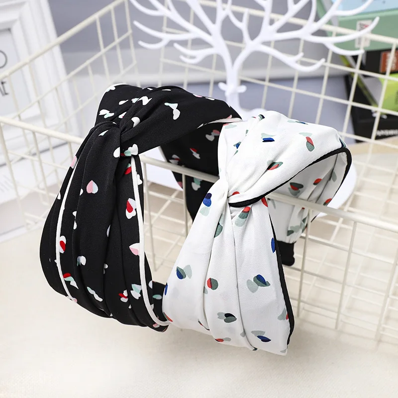 Женская мода в Корейском стиле с узором из сердечек костюм повязка для головы