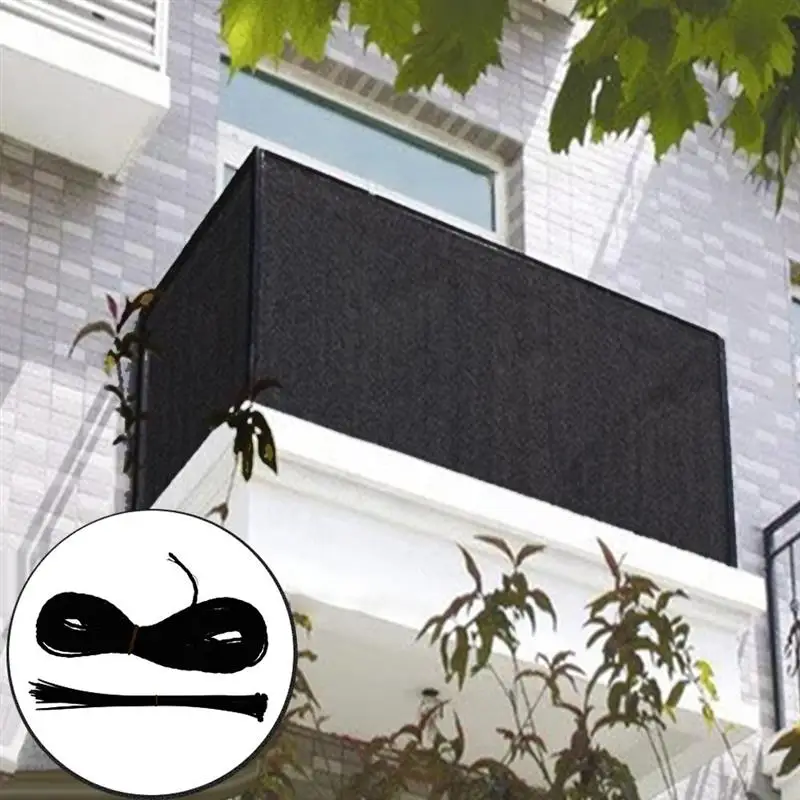 

Balcony Privacy Screen Cover Windproof Sun Shade UV Protection Balcony Fence Mesh Net for Patio Fence Backyard