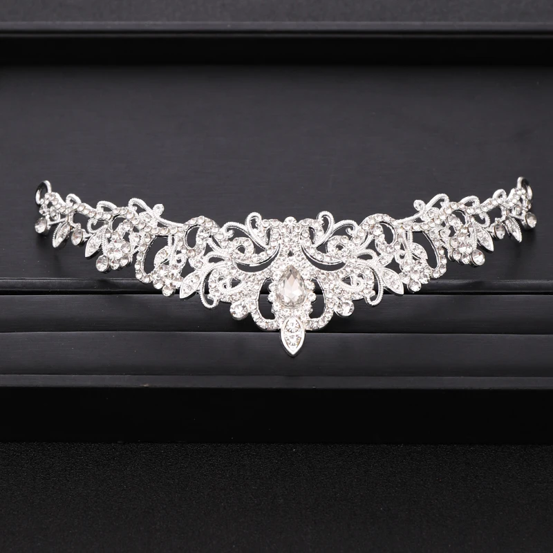 Модная Тиара для невесты свадебный аксессуар волос серебряного цвета корона