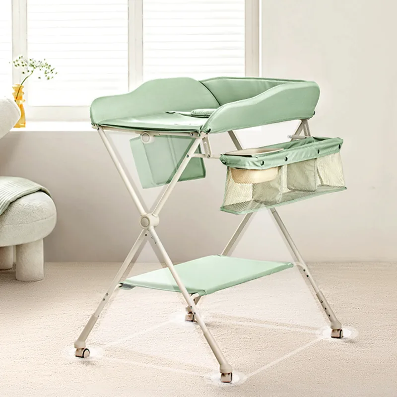 

Diaper table baby care table newborn multifunctional foldable movable baby bed baby bed