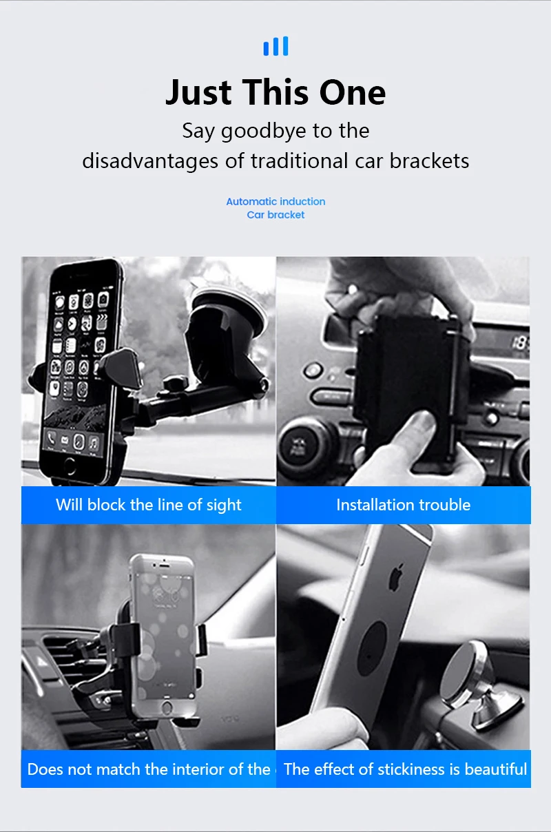 

H8 Car Wireless Charger Intelligent Infrared Sensor Multi-functional 15W Wireless Charger Automatic Phone Charging Bracket Stand