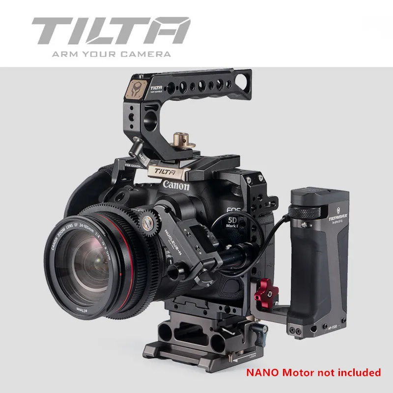

Tilta CANON 5D Camera Cage Black FOR CANON 5D2 5D3 5D4 7D 5D mark II III DSLR Rig black cage side focus handle vs smallrig