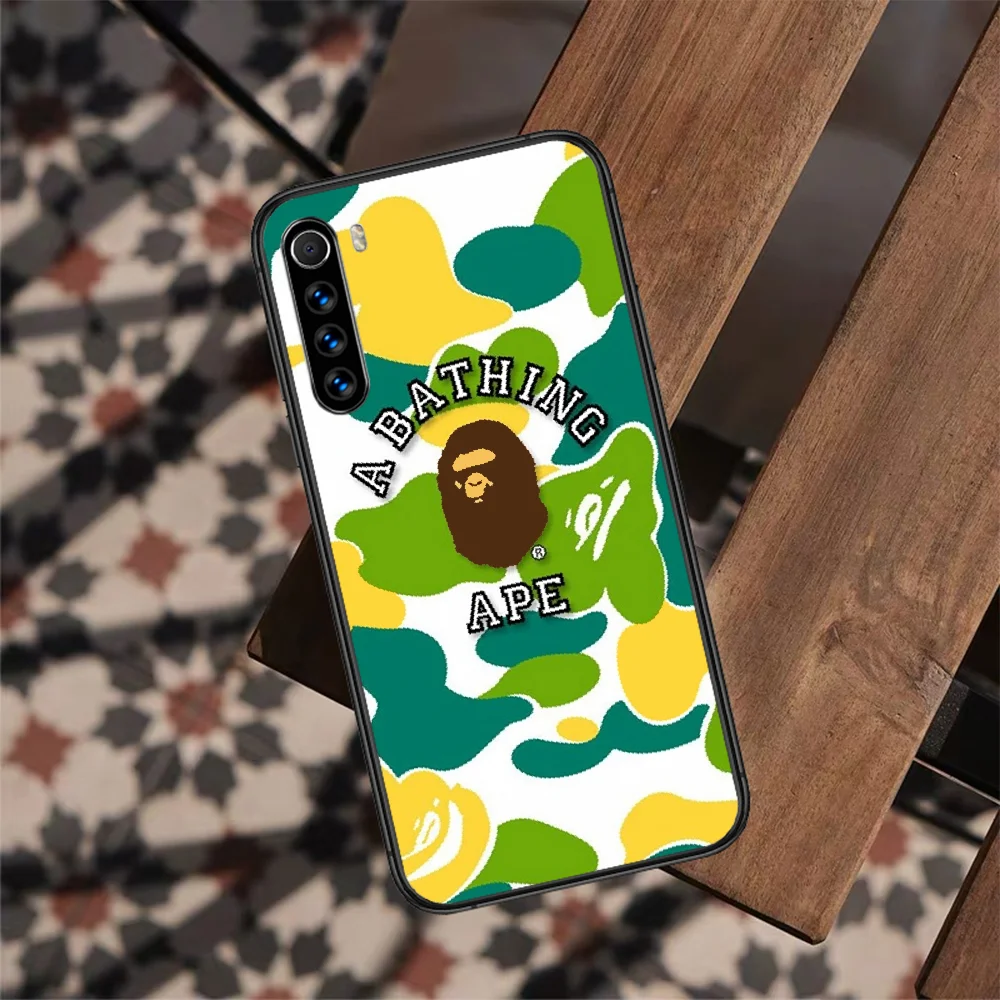 

Fashion Sports Brand Bape Phone Case For XIAOMI Redmi Note 9 8 7 6 S A 10 A T S PRO K40 black Back Fashion Waterproof Pretty