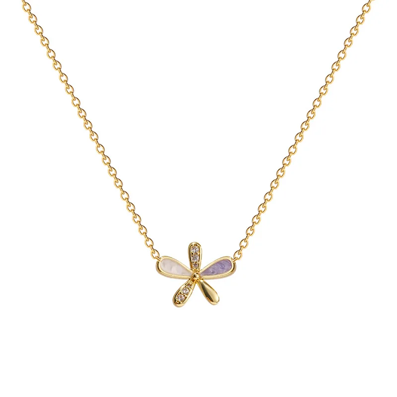 

Korean fashion small Daisy pendant web celebrity collarbone chain INS tide cold wind niche design sense titanium steel necklace