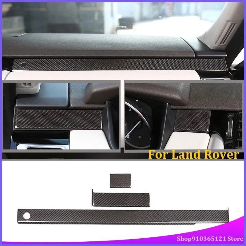 

Для Land Rover Discovery 5 LR5 2017 2018 2019 L462Real украшение для приборной панели из углеродного волокна отделка панели автомобильные аксессуары