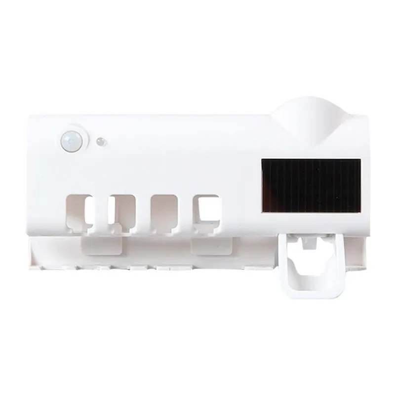 

UV Toothbrush Holder Toothpaste Dispenser Solar Energy Bathroom Toothbrush Storage Box Multi-function Storage Holder USB Charge