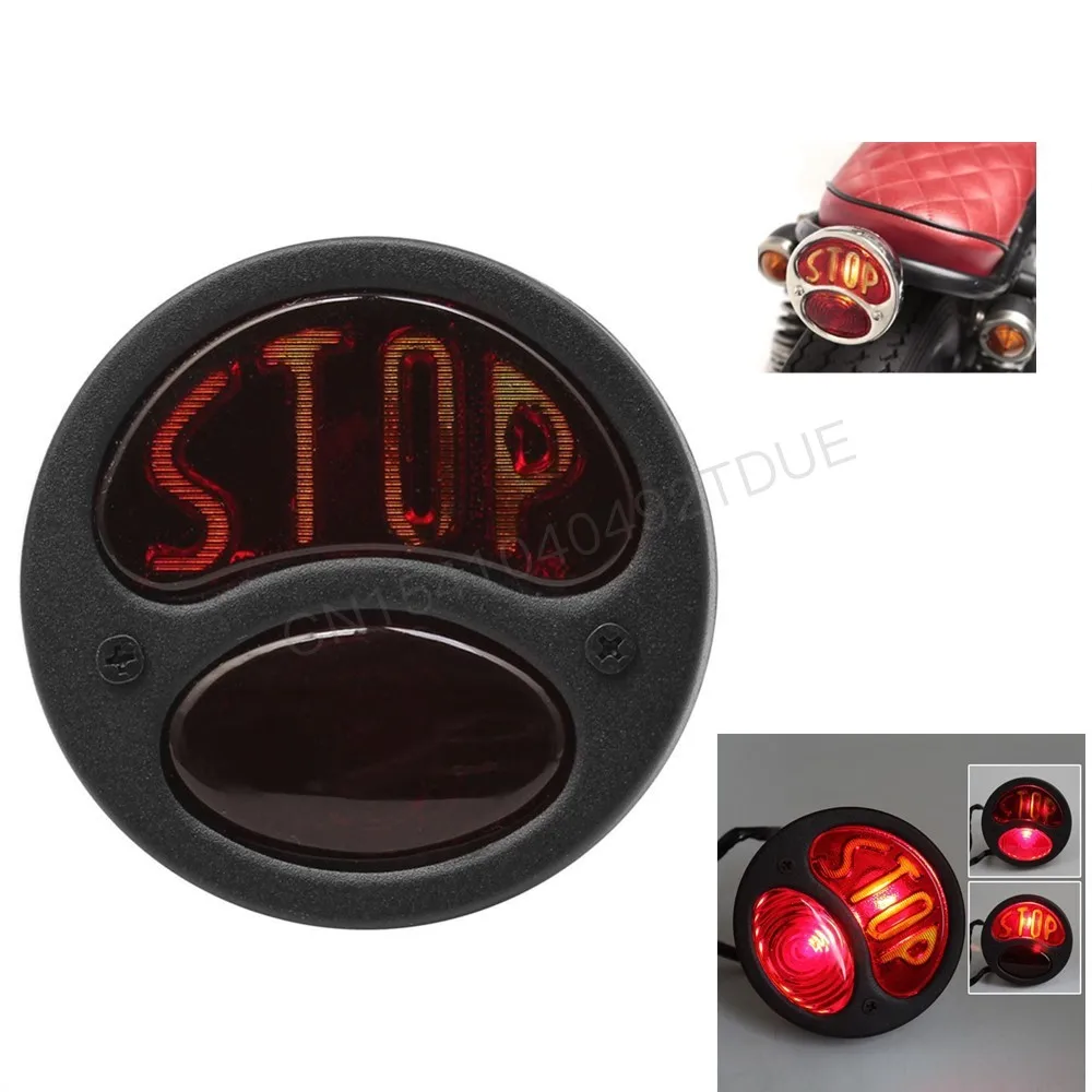 

Motorcycle For Harley Cruise Crown Prince Stop Side Tail Lamp Circular Brake Lamp Rear Tail Lamp Coffee Racing Rear Tail Lamp