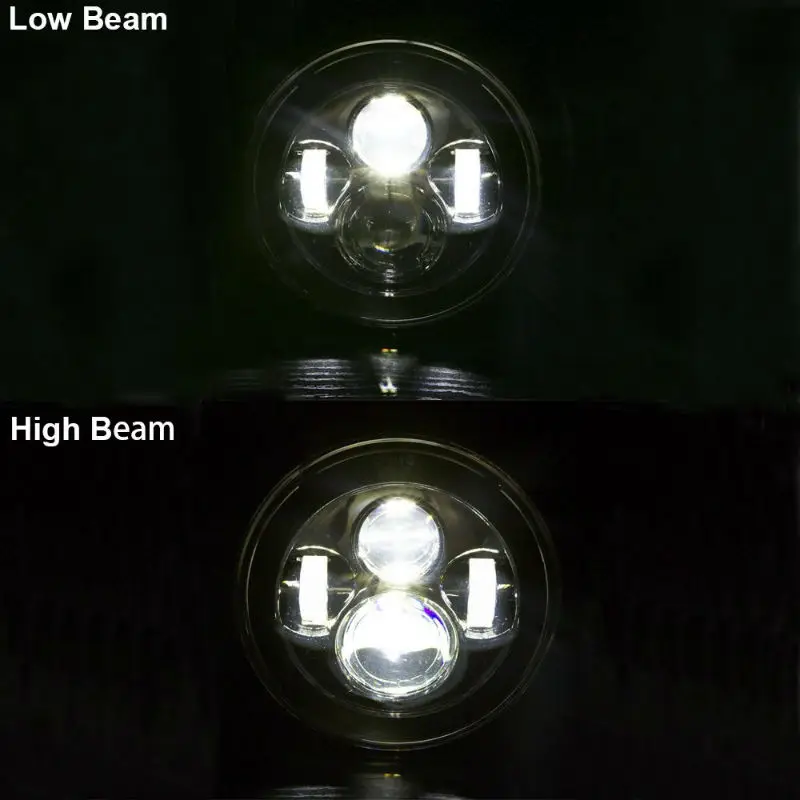 2PCS 7Inch LED Daytime Running Light 7" Round Projector Headlight with DRL Angel Eyes for Jeep Wrangler JK LJ TJ | Автомобили и