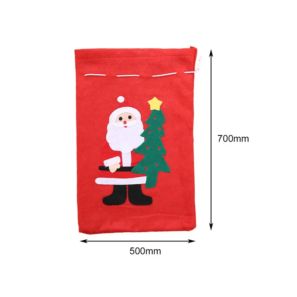 

Christmas Gift Bag Applique Non-woven Fabrics Candy Bag Handmade Cartoon Santa Claus Snowman Christmas Tree Random Deliver