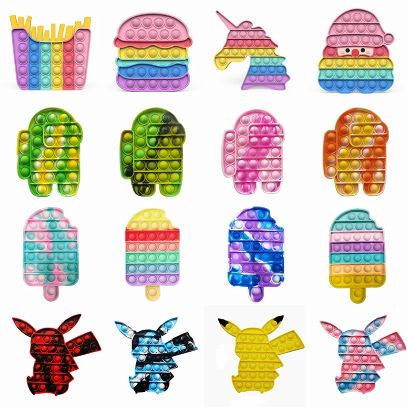 

Push Bubble Fidget Toys Educational Pop Squishy Sensory Antistress Toys Adult Child Squeeze Bubble Stress Relief Relieve Autism