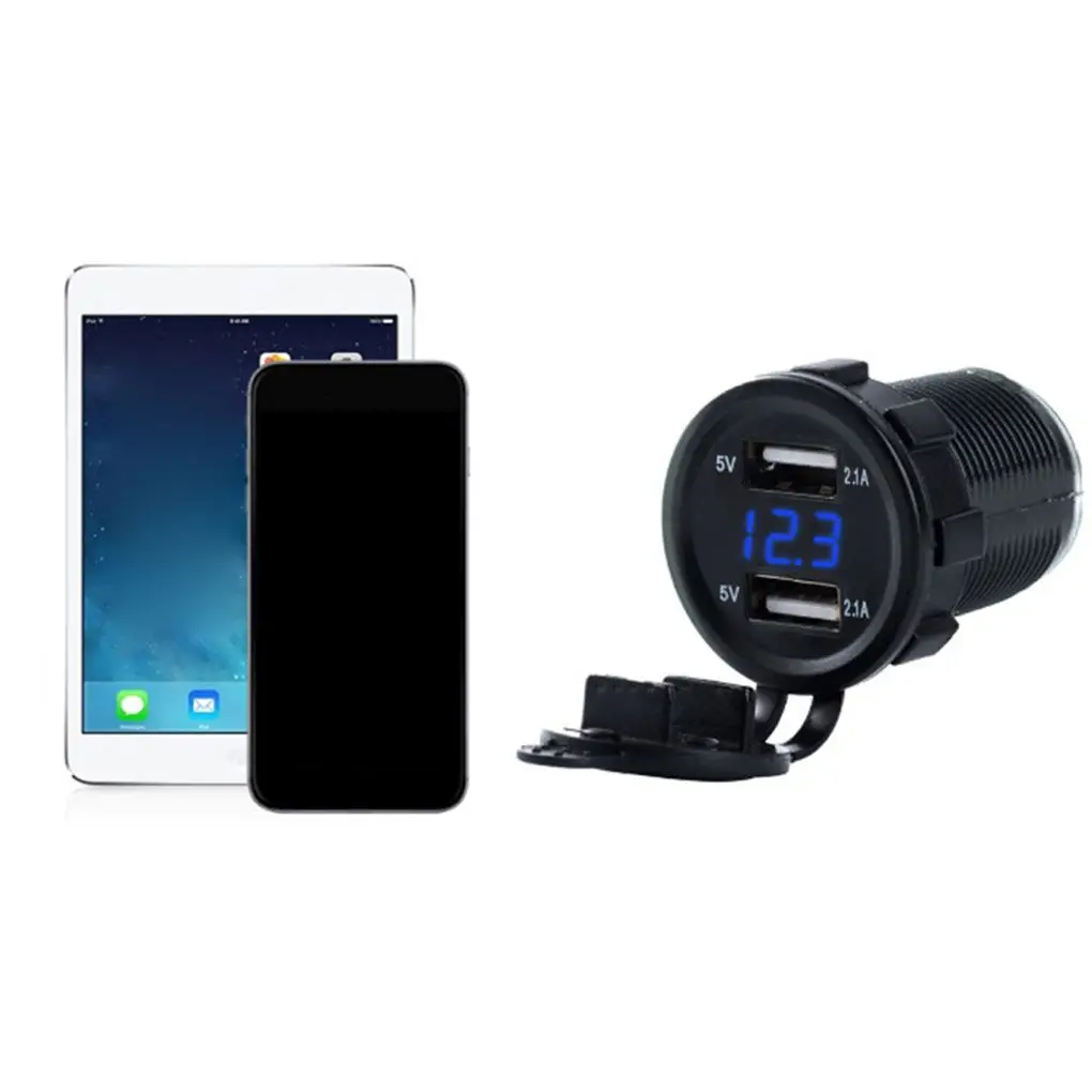 Универсальное устройство для автомобиля с двумя портами USB Зарядное Напряжение