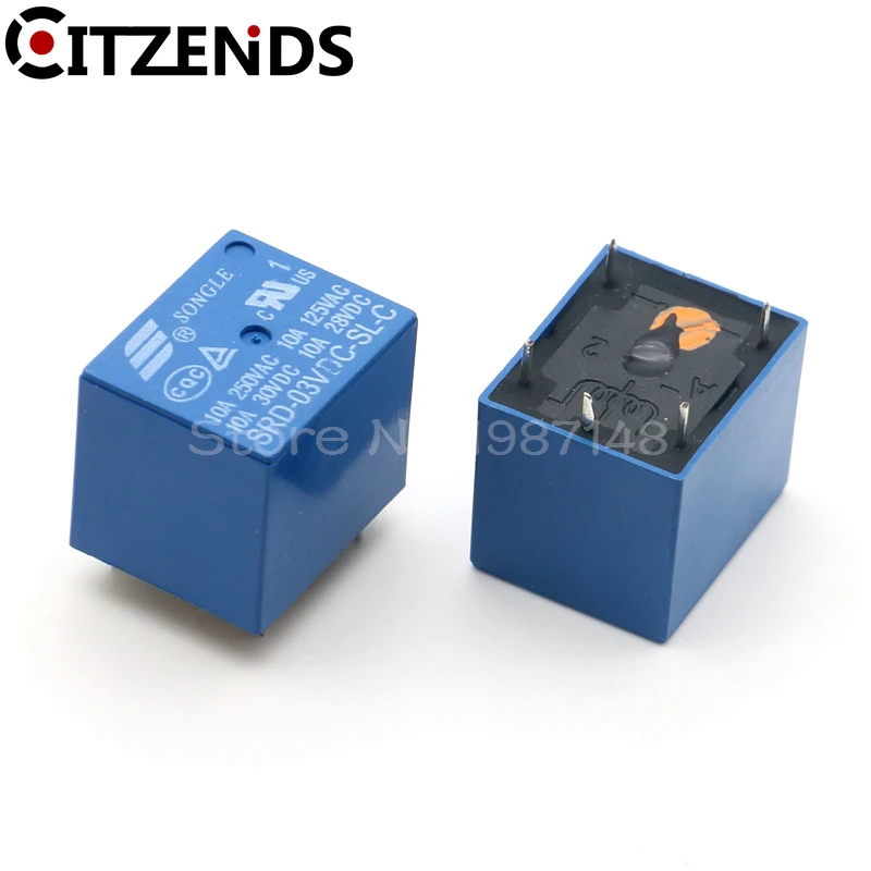 100 шт./лот реле SRD-03VDC-SL-C SRD-05VDC-SL-C SRD-06VDC-SL-C SRD-09VDC-SL-C 3V 5V 6V 9V 10A 250VAC 5PIN T73 мини-реле мощности
