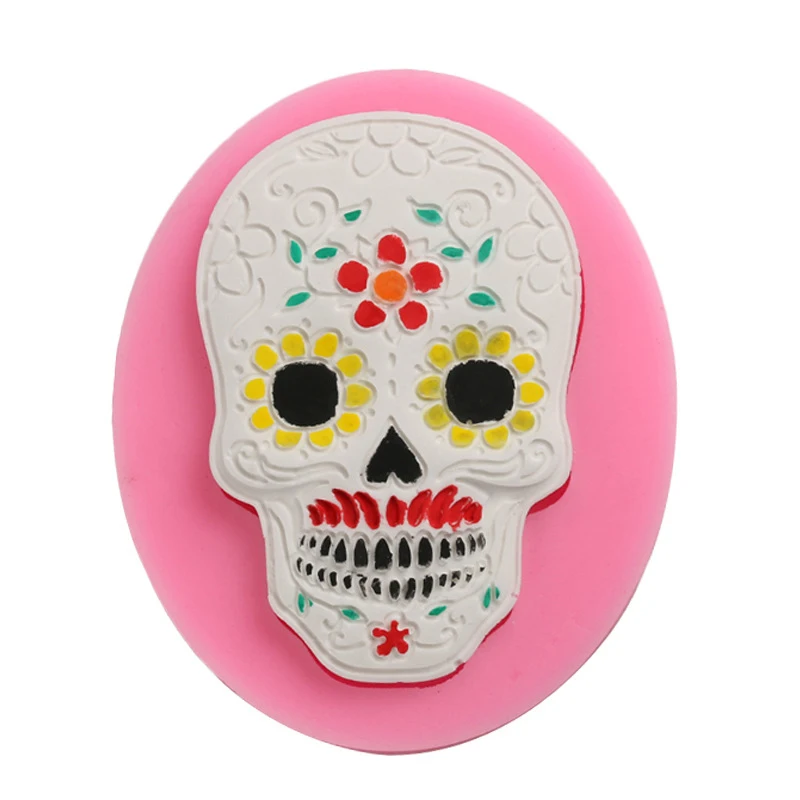1PC 3D Skull Mask Silicone Mold DIY Sugar Cake Decoration Tool Fondant Chocolate Candy Biscuit Moulds For Home Bakeware | Дом и сад