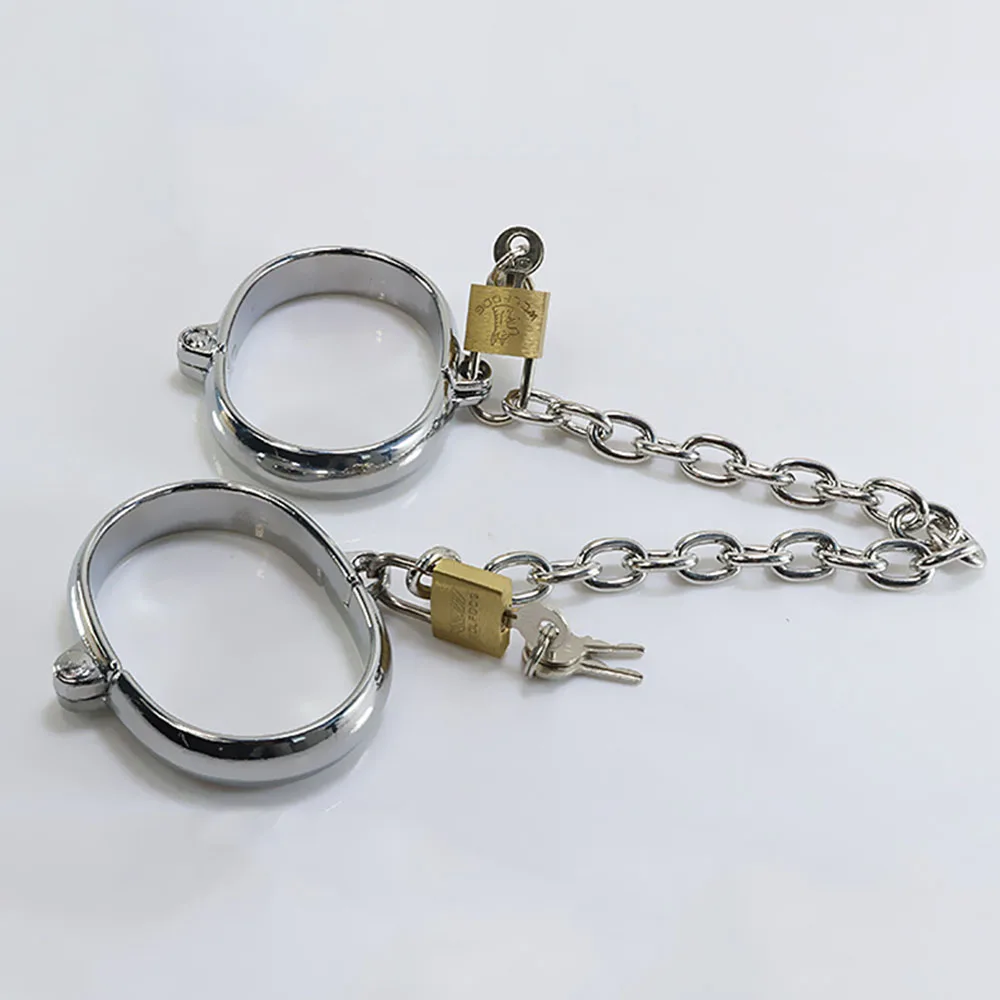 Наручники из нержавеющей стали для БДСМ-игр взрослых |