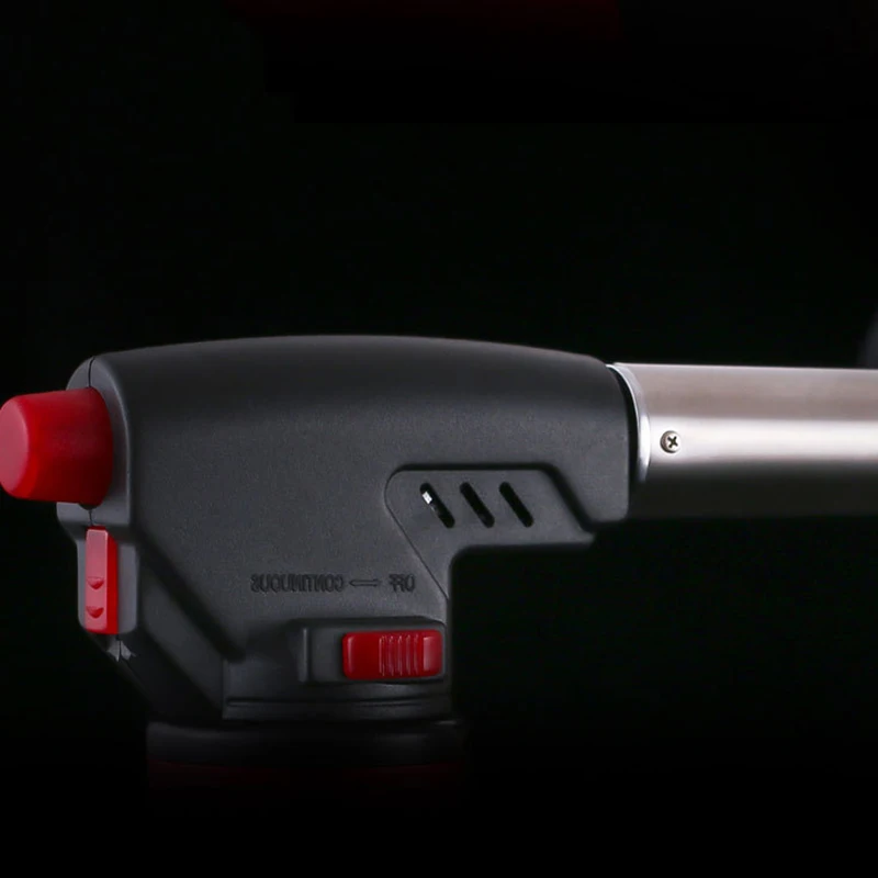 straight into the blue flame spray gun candle kitchen torch barbecue outdoor appliance butane windproof lighter mens gift free global shipping