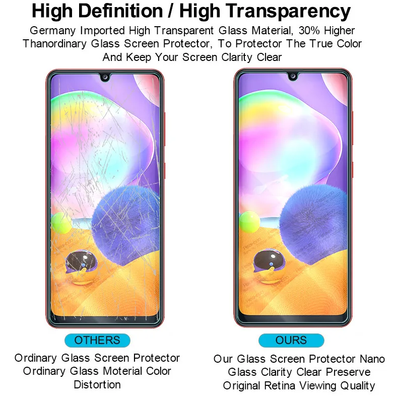 Защитное стекло для экрана и объектива камеры samsung a31 2020 sm-a315f/ds 6 4 дюйма | Мобильные