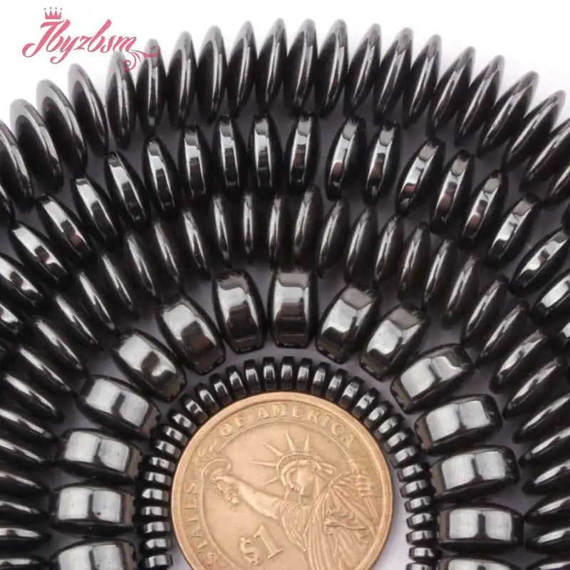 2x4 3x10 4x12 мм Гладкая камушки-бусинки Rondelle бусины гематит бусы из натурального