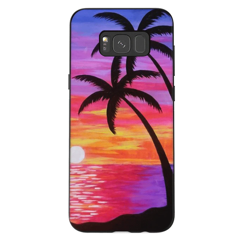 Чехол для телефона Samsung J6 A70 A60 A50 A40 A20 A30 A10 A7 A6 A5 A3 A8 A9 чехол California trees Beach Surf Travel Shell |