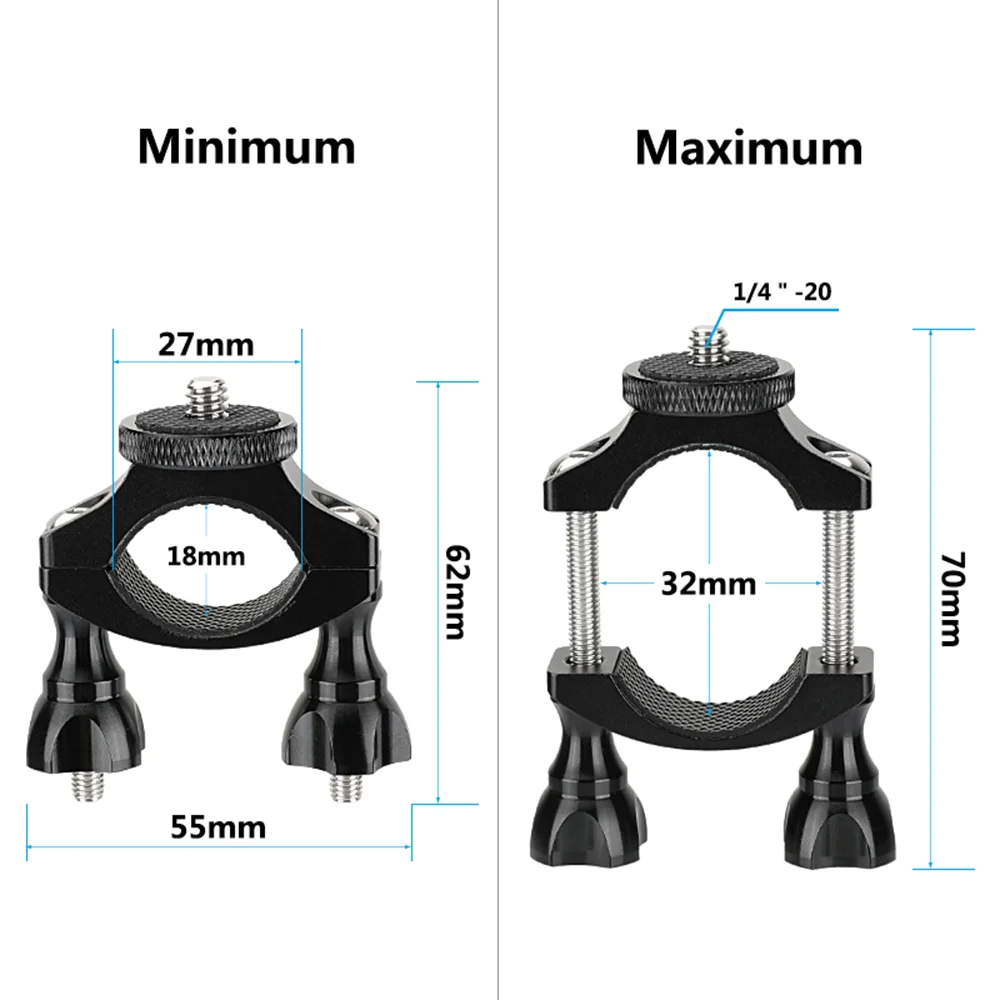 

CAMVATE Handlebar Clamp Mount Holder With 360 Swivel Ball Head 1/4" Mounting Screw For Mobile Phone/GoPro/Flashlight/Speaker