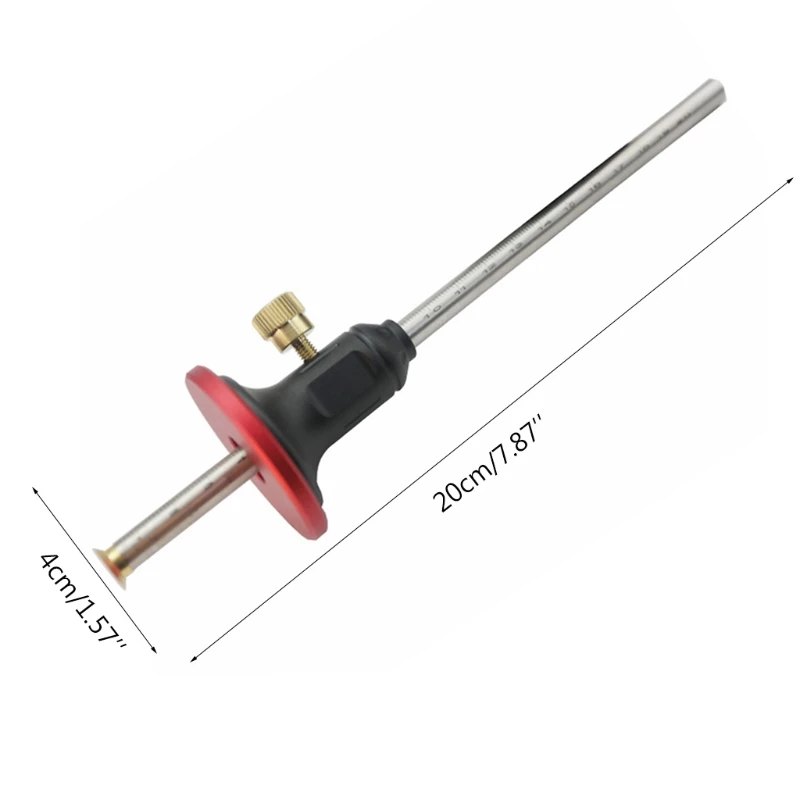 

Manual DIY Woodworking Scriber with Knob European Style High Precision Home Aluminum Alloy Range Marking Gauge Ruler