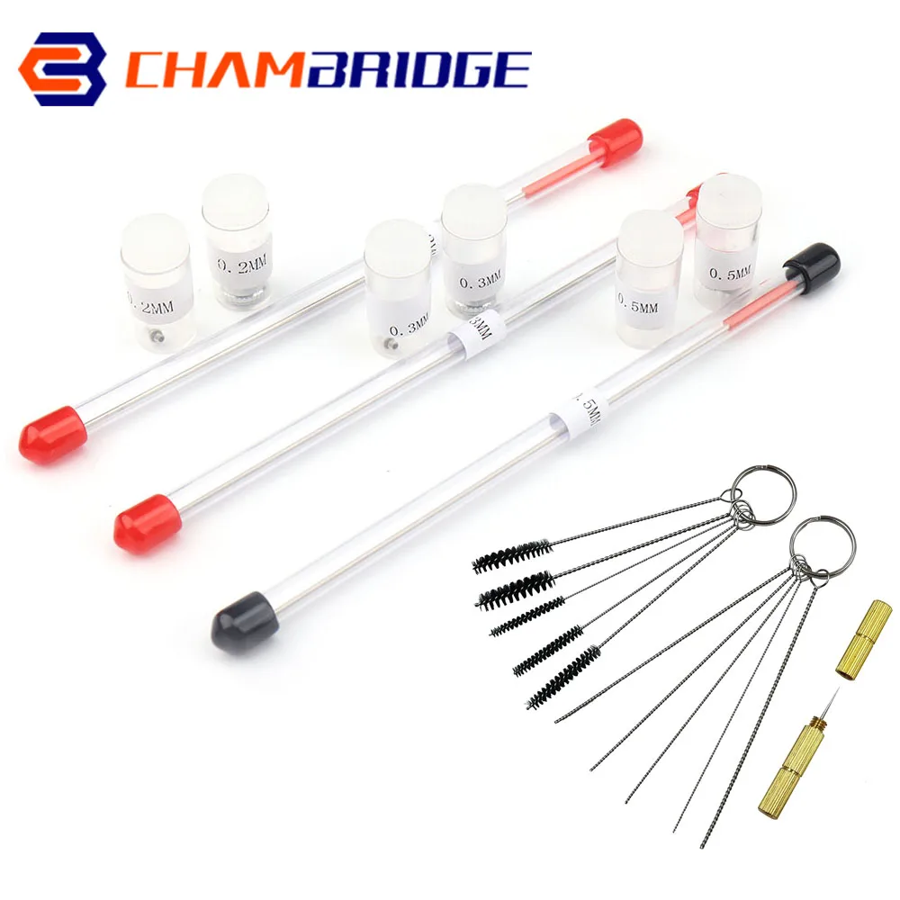 0.2/0.3/0.5mm Airbrush Nozzle Needle Airbrushes Spray Gun Spraying Paint Sprayer Replacement Parts With Cleaning Repair Tool Kit