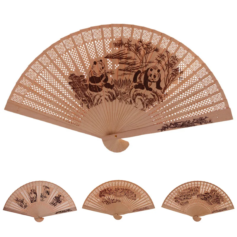 Китайский складывающийся веер Ладан дерева ручной коленчатый вентилятор Сандал