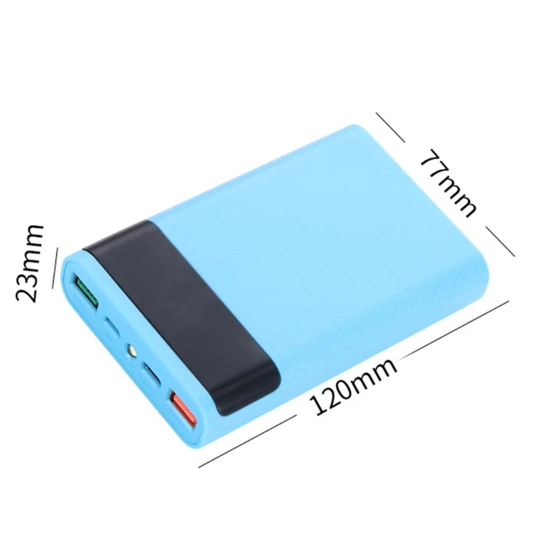 

Detachable 22.5W Dual USB LCD Display DIY 4x18650 Battery Case Power Bank Shell Portable External Box without Battery Powerbank