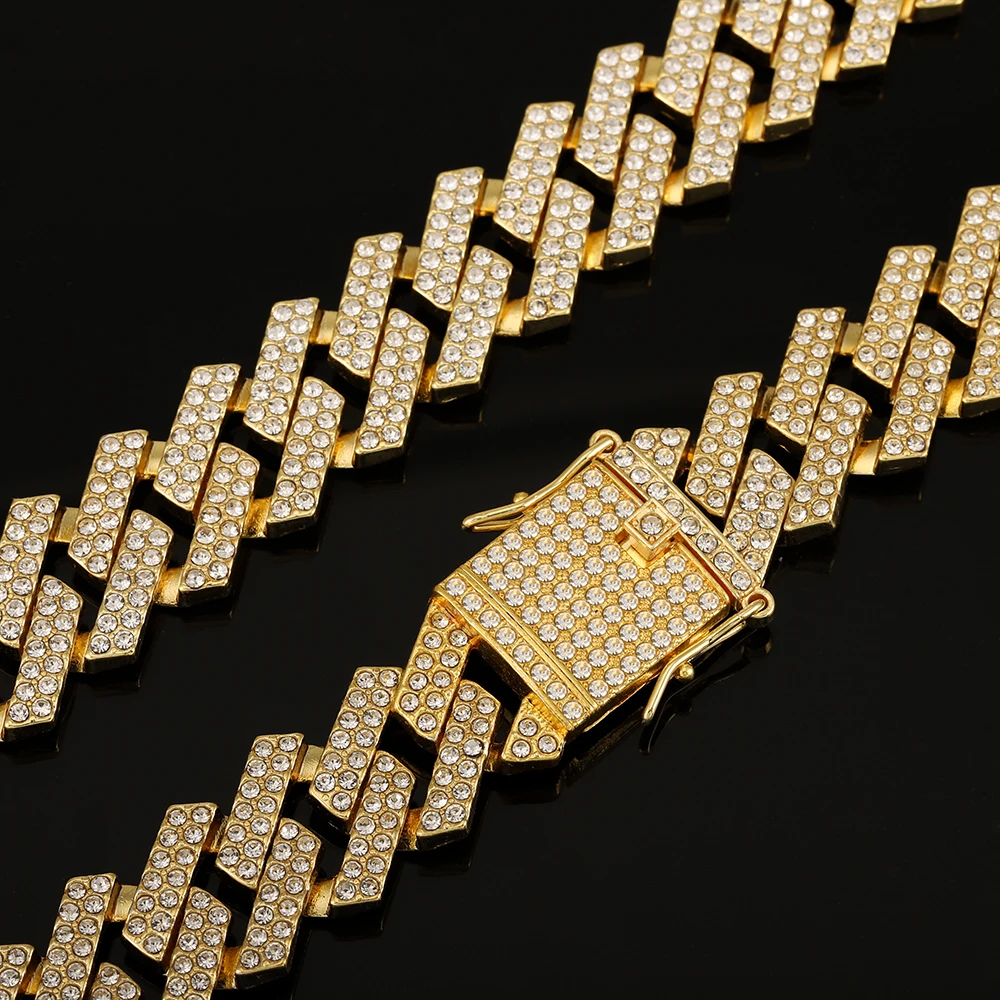 Новинка 2021 кубинская цепь Майами шириной 20 мм ожерелье браслет для женщин и