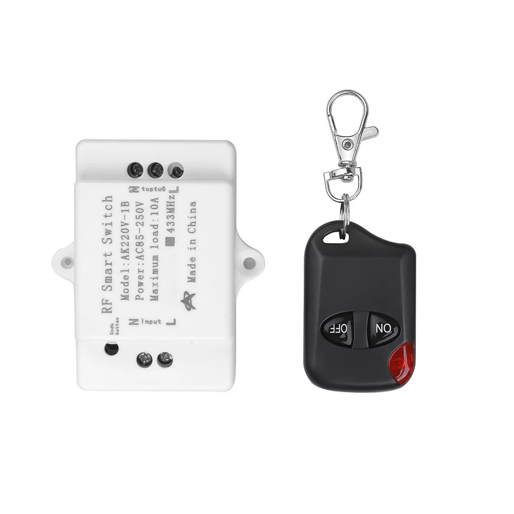 kebidu 220V Lamp Wireless Remote Control Switch ON/OFF 433 MHz 110V Receiver Transmitter For Led Lights Bulb DIY | Электроника