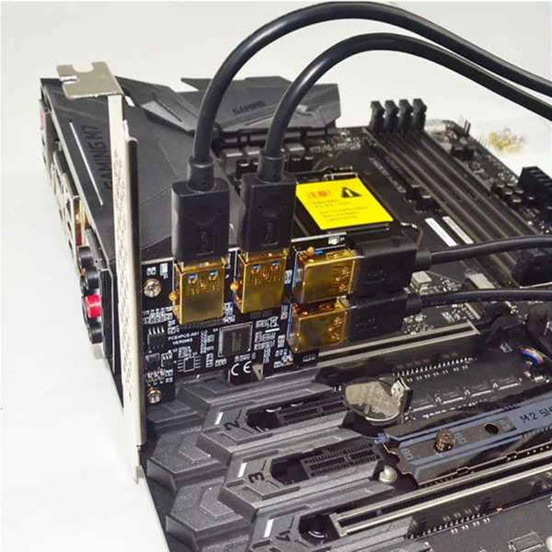 PCIE Riser адаптер карты на 4 порта PCI-E от 1 до USB 3 0 Райзер-удлинитель для эфириума