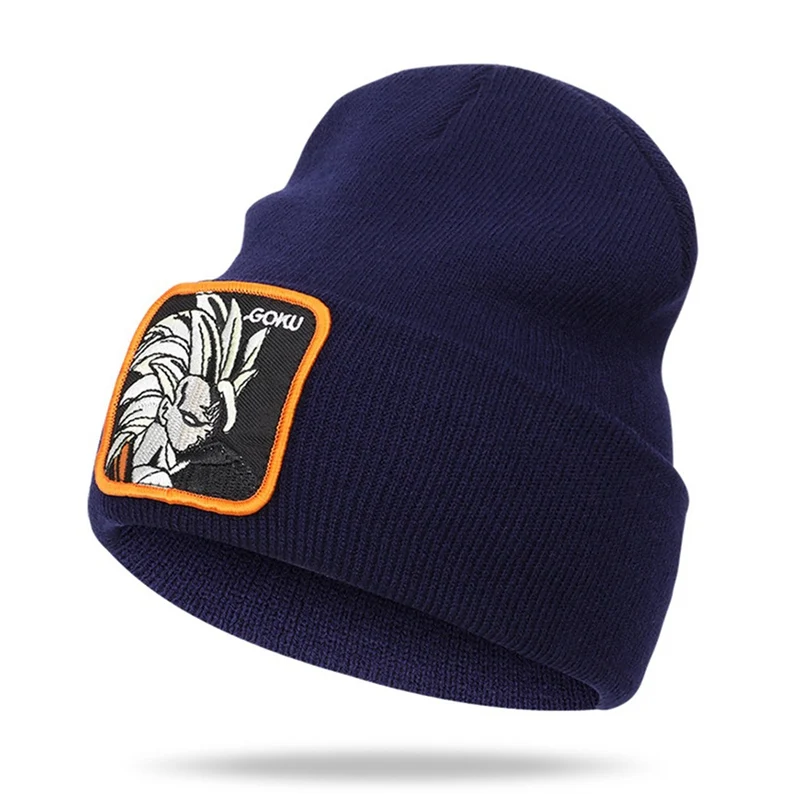 Dragon Ball Z GOKU Beanie Hat высококачественные хлопковые повседневные шапочки для мужчин и женщин теплая вязаная зимняя шапка модная однотонная Кепка в стиле унисекс