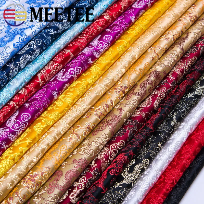 Meetee 100x75 см Ретро парча ткань искусственный шелк материал для сумок сценический