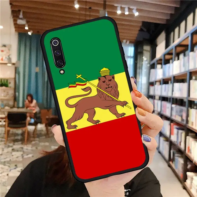 

Retro ethiopia flag pattern Phone Case For Xiaomi Redmi 7 9t 9se k20 mi8 max3 lite 9 note 8 9s 10 pro