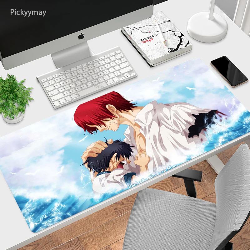 one piece large mouse pad anime gamer gaming xxl mousepad computer accessories big keyboard laptop carpet cartoon desk mouse mat free global shipping