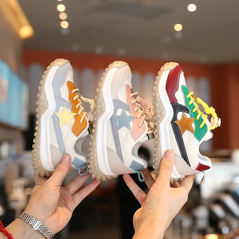 

New Kids Shoes Boys Sneakers Platform Sneakers Comfortable Chunky Sport Shoes Toddler Boys Vulcanized Running Toddler Girl Shoes