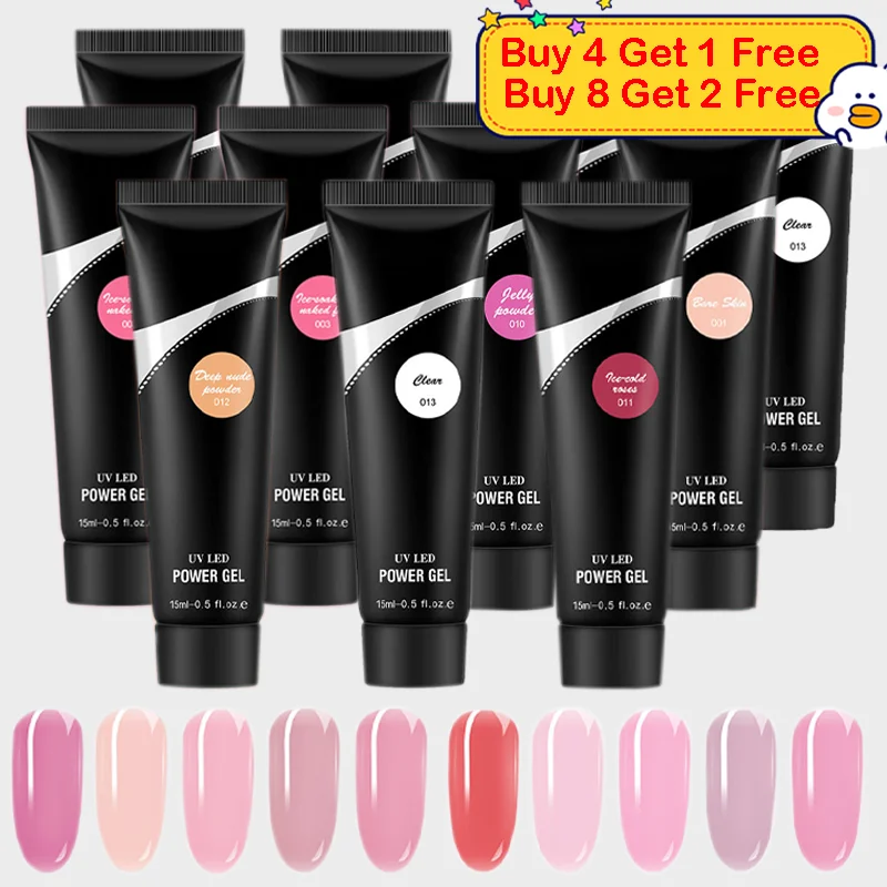 

Poly Nail Gel Semi Permanent Crystal Quick Nail Gel Art Design Hybrid Poly Varnishes For Manicure Crystal Extend UV Gel