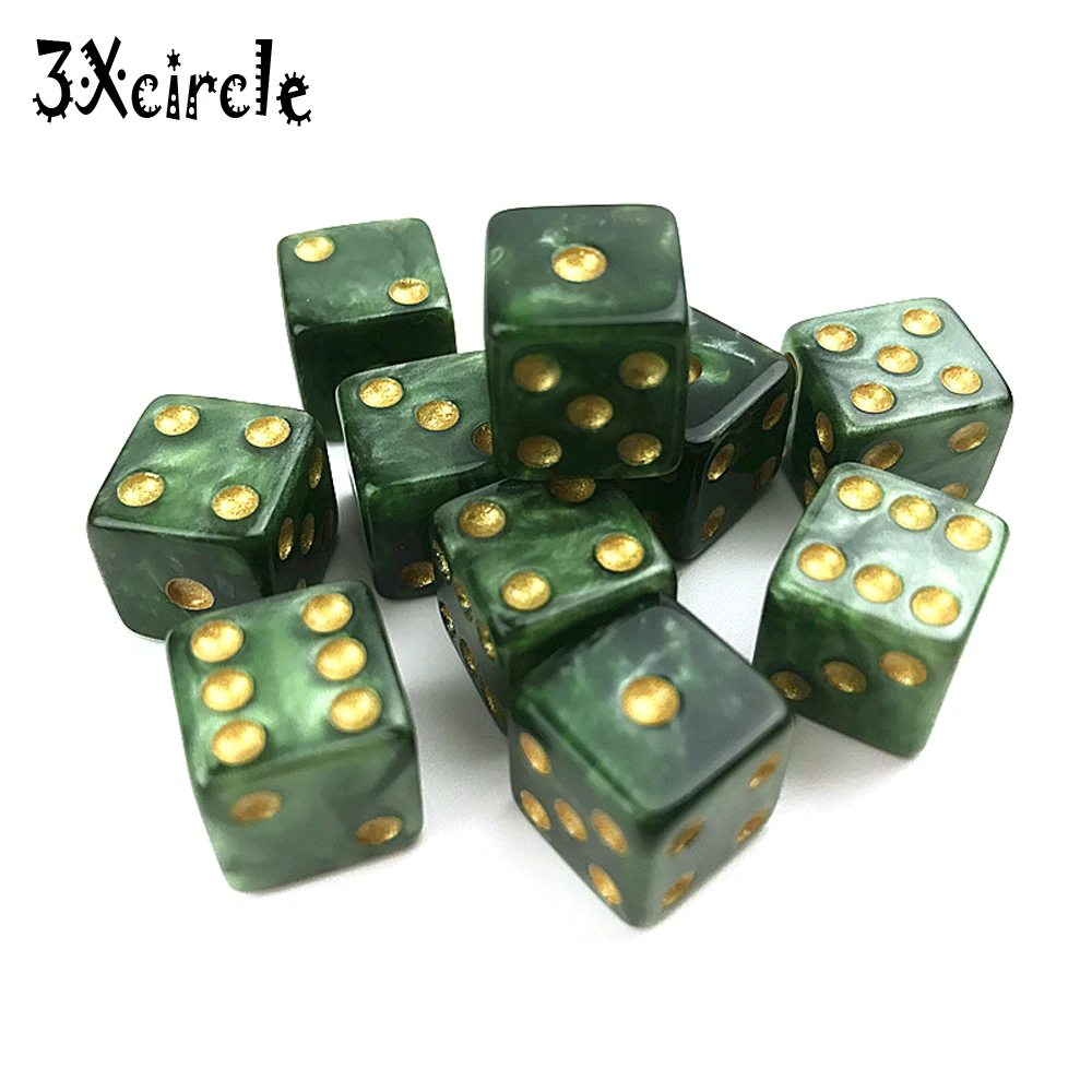 

10 Pcs/set Marble Effect Mini 12mm Dice ,for Drinking Game Casino Poker Table and Other Board Games