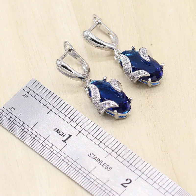 Женский комплект ювелирных изделий с браслетом колье серьги кольцо подарок на