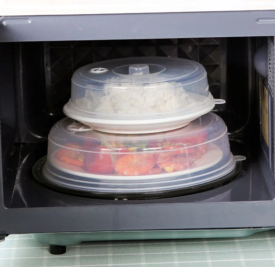 1Pc Food Cover Plastic Microwave Anti-Sputtering Oil Cap Heated Sealed Multifunctional Dust Dish Kitchen Tool | Дом и сад