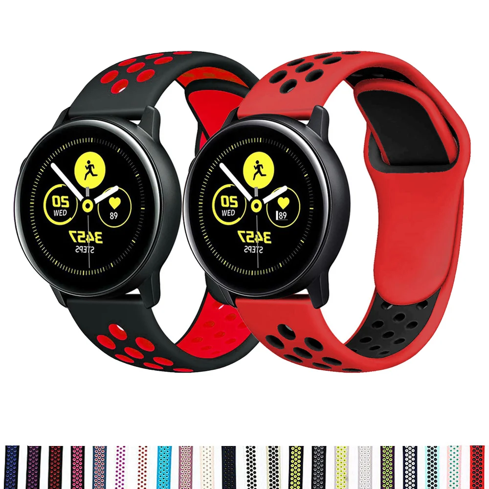 

22mm Silicone Band for Samsung Galaxy Watch 46mm 42mm Sports Strap for Samsung Gear S3 Frontier/Classic active 2 Huawei Watch 2