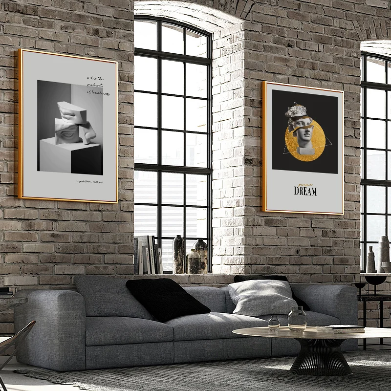 YUMEART скульптура Микеланджело мраморная боди-арт настенная Картина на холсте