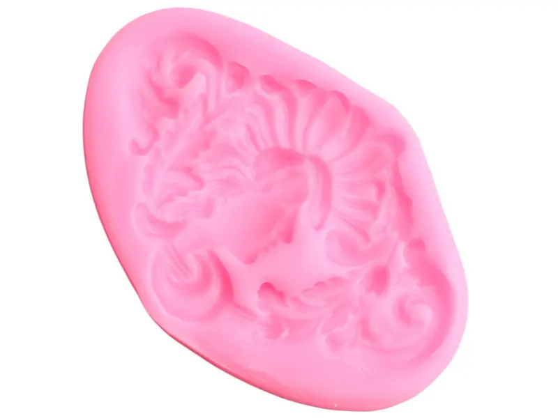Scroll Leaves Relief Border Silicone Molds Goddess Candy Chocolate Gumpaste Mold DIY Cupcake Topper Fondant Cake Decorating Tool