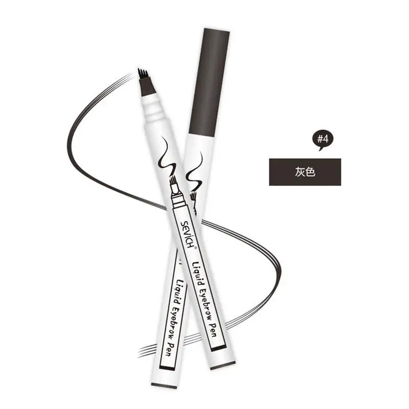 

1Pcs Natural Microblading Eyebrow Tattoo Pen 4 Fork Sketch Cosmetics Fine Waterproof Liquid Eyebrow Tips Pencil O9C8