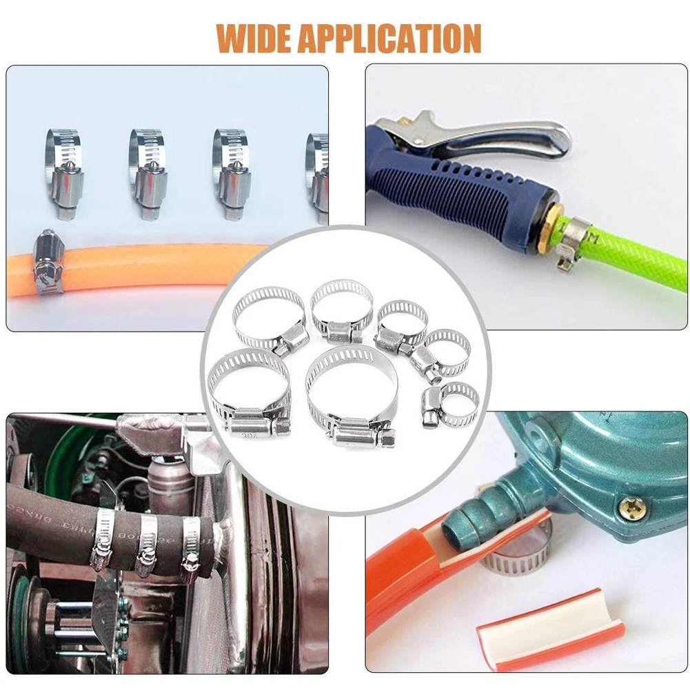 80 шт. одноушный прочный хомут для шланга анти КОРРОЗИОННЫЙ бензин товары дома
