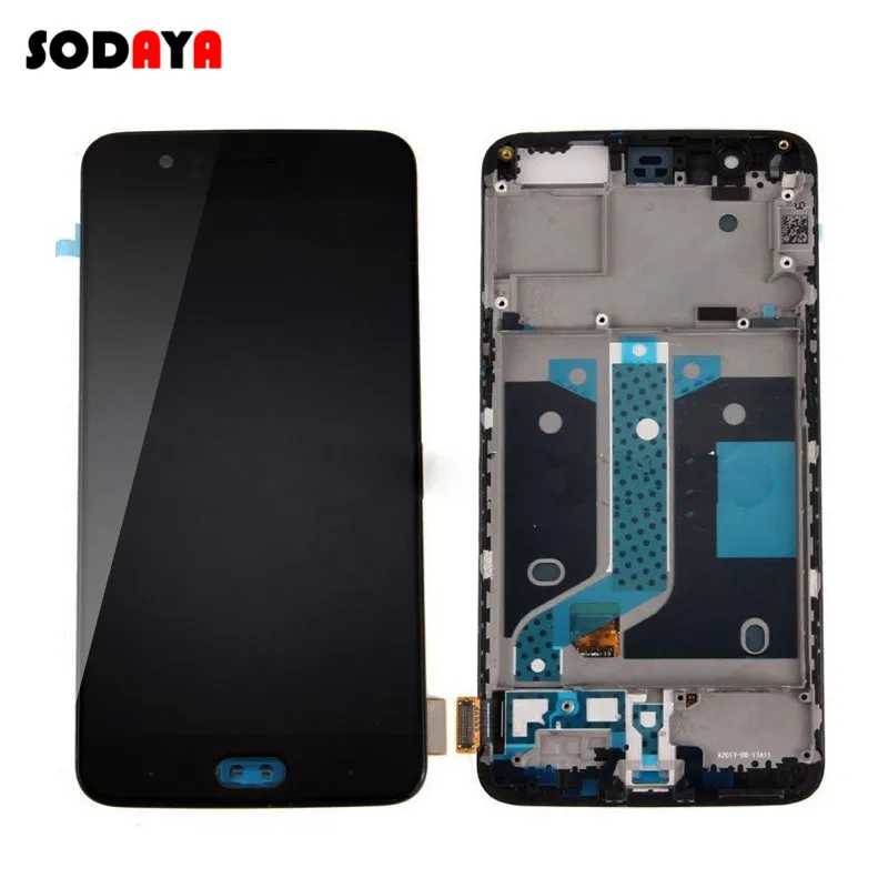 Для Oneplus 5 ЖК дисплей с сенсорным стеклом дигитайзер в сборе рамкой Бесплатная