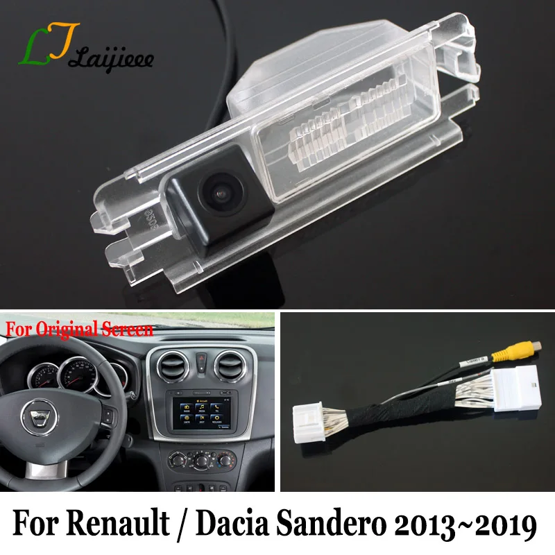 Обратная камера для Renault Dacia Sandero II 2013 ~ 2019 / 24Pin адаптер кабель к оригинальному