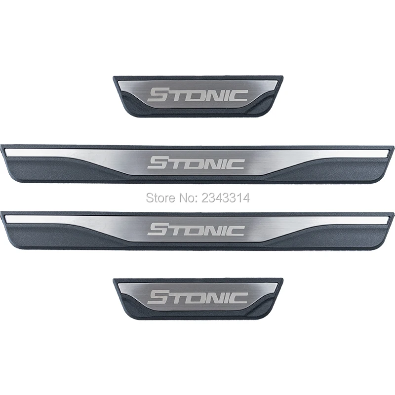 Для Kia Stonic нержавеющие защитные накладки на пороги автомобиля, накладка на педаль, аксессуары для стайлинга автомобилей